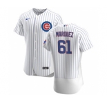 Men's Nike Chicago Cubs #61 Brailyn Marquez White Home 2020 Authentic Player Baseball Jersey