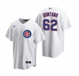 Men's Nike Chicago Cubs #62 Jose Quintana White Home Stitched Baseball Jersey