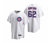 Men's Nike Chicago Cubs #62 Jose Quintana White Home Stitched Baseball Jersey