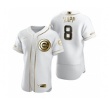 Men's Nike Chicago Cubs #8 Andre Dawson White 2020 Authentic Golden Edition Baseball Jersey