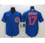 Nike Men's Chicago Cubs #17 Kris Bryant Blue Authentic Cool Base Baseball Jersey