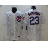 Nike Men's Chicago Cubs #23 Ryne Sandberg White Flex Base Authentic Collection Baseball Jersey