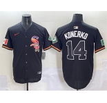 Men's Chicago White Sox #14 Paul Konerko Black Mexico Limited Stitched Jersey