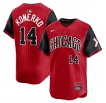 Men's Chicago White Sox #14 Paul Konerko Red Black 2025 City Connect Limited Stitched Baseball Jersey