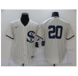 Men's Chicago White Sox #20 Danny Mendick Cream Game 2021 Field of Dreams Jersey