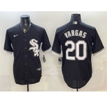 Men's Chicago White Sox #20 Miguel Vargas Black Stitched Baseball Jersey