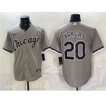 Men's Chicago White Sox #20 Miguel Vargas Gray Stitched Baseball Jersey