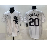 Men's Chicago White Sox #20 Miguel Vargas White Home Stitched Baseball Jersey