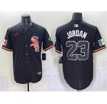 Men's Chicago White Sox #23 Michael Jordan Black Mexico Limited Stitched Baseball Jersey