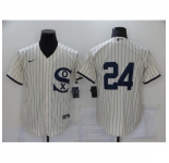 Men's Chicago White Sox #24 Yasmani Grandal Cream 2021 Field of Dreams Jersey