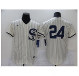 Men's Chicago White Sox #24 Yasmani Grandal Cream Elite 2021 Field of Dreams Jersey