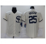 Men's Chicago White Sox #25 Andrew Vaughn Cream Elite 2021 Field of Dreams Jersey