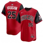 Men's Chicago White Sox #25 Andrew Vaughn Red Black 2025 City Connect Limited Stitched Baseball Jersey