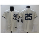 Men's Chicago White Sox #25 Jim Abbott Cream Elite 2021 Field of Dreams Jersey