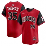 Men's Chicago White Sox #35 Frank Thomas Red Black 2025 City Connect Limited Stitched Baseball Jersey