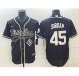 Men's Chicago White Sox #45 Michael Jordan Black Cool Base Stitched Baseball Jersey1