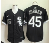 Men's Chicago White Sox #45 Michael Jordan Black Limited Stitched Baseball Jersey