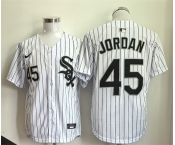 Men's Chicago White Sox #45 Michael Jordan White Limited Stitched Baseball Jersey