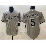 Men's Chicago White Sox #5 Munetaka Murakami Gray Stitched Baseball Jersey