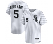 Men's Chicago White Sox #5 Munetaka Murakami White 2025 Home Limited Stitched Baseball Jersey