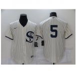 Men's Chicago White Sox #5 Yolmer Sanchez Cream Game 2021 Field of Dreams Jersey