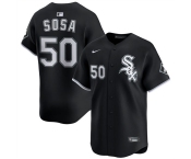 Men's Chicago White Sox #50 Lenyn Sosa Black 2025 Alternate Limited Stitched Baseball Jersey