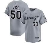 Men's Chicago White Sox #50 Lenyn Sosa Gray 2025 Limited Stitched Baseball Jersey