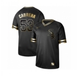 Men's Chicago White Sox #53 Melky Cabrera Authentic Black Gold Fashion Baseball Jersey