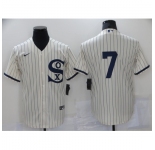 Men's Chicago White Sox #7 Tim Anderson Cream 2021 Field of Dreams Jersey