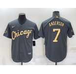 Men's Chicago White Sox #7 Tim Anderson Grey 2022 All Star Stitched Cool Base Nike Jersey