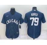 Men's Chicago White Sox #79 Jose Abreu Navy Cool Base Stitched Jersey