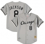Men's Chicago White Sox #8 Bo Jackson 1993 Mitchell & Ness Authentic Throwback Grey Jersey