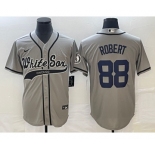 Men's Chicago White Sox #88 Luis Robert Grey Cool Base Stitched Baseball Jersey