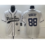 Men's Chicago White Sox #88 Luis Robert White Cool Base Stitched Baseball Jersey1