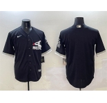 Men's Chicago White Sox Blank Black Cool Base Stitched Jersey