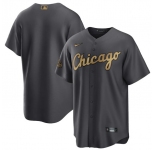 Men's Chicago White Sox Blank Charcoal 2022 All-Star Cool Base Stitched Baseball Jersey
