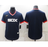Men's Chicago White Sox Blank Navy Stitched Jersey