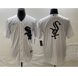 Men's Chicago White Sox White Team Big Logo Cool Base Stitched JerseyS
