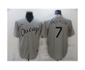 Men's Majestic Chicago White Sox #7 Tim Anderson Grey MLB Jersey