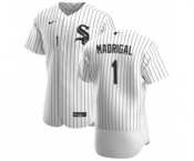 Men's Nike Chicago White Sox #1 Nick Madrigal White Home 2020 Authentic Player Baseball Jersey