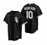 Men's Nike Chicago White Sox #10 Yoan Moncada Black Alternate Stitched Baseball Jersey