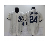 Men's Nike Chicago White Sox #24 Yasmani Grandal Cream Elite 2021 Field of Dreams Jersey