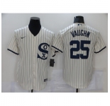 Men's Nike Chicago White Sox #25 Andrew Vaughn Cream Game 2021 Field of Dreams Jersey