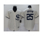 Men's Nike Chicago White Sox #25 Andrew Vaughn Cream Game 2021 Field of Dreams Jersey