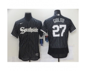 Men's Nike Chicago White Sox #27 Lucas Giolito Black Alternate Stitched Jersey