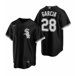 Men's Nike Chicago White Sox #28 Leury Garcia Black Alternate Stitched Baseball Jersey