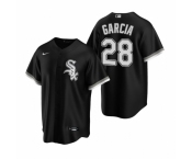 Men's Nike Chicago White Sox #28 Leury Garcia Black Alternate Stitched Baseball Jersey