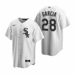 Men's Nike Chicago White Sox #28 Leury Garcia White Home Stitched Baseball Jersey