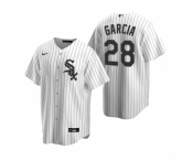 Men's Nike Chicago White Sox #28 Leury Garcia White Home Stitched Baseball Jersey