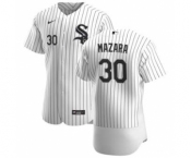Men's Nike Chicago White Sox #30 Nomar Mazara White Home 2020 Authentic Player Baseball Jersey